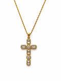 Belrose 18K Gold Non- Tarnish Cz Cross Necklace